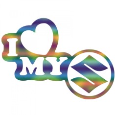 Sticker Suzuki , zI Love My, , Autocolant Personalizat pentru Fanii Devotati ai Marcii Suzuki