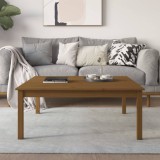 VidaXL Măsuță de cafea, maro miere, 100x100x40 cm, lemn masiv de pin