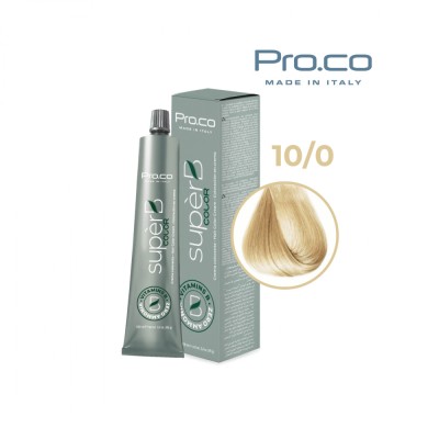 Vopsea de par profesionala fara amoniac SUPERB.COLOR 100 ml - Pro.Co - 10/0 BLOND PLATINAT foto