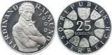 P10 Austria 25 schillings 1966 /argint /proof/Ferdinand Raimund