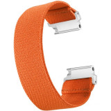 Curea textila elastica, compatibila Samsung Galaxy Watch3 40mm, telescoape Quick Release, Elastic Orange, Very Dream