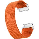 Curea textila elastica, compatibila Samsung Galaxy Watch3 40mm, telescoape Quick Release, Elastic Orange