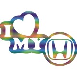 Cumpara ieftin Sticker Honda I Love 2 , Autocolant Auto , &oelig;I, Love, Honda, din Folie Oracal Smart Vinyl