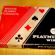 B656-Set 2 perechi Carti joc Piatnik Viena incomplet.