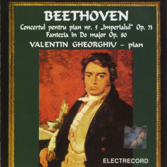CD Beethoven -pian Valentin Gheorghiu ‎– Concertul Pentru Pian Nr. 5 -Imperialul