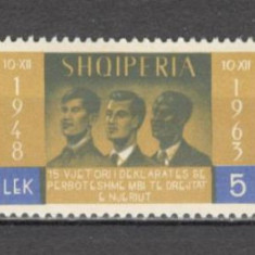 Albania.1963 15 ani Declaratia drepturilor omului SA.418