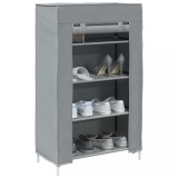 VidaXL Dulap pantofi gri 60,5x30x97 cm țesătură nețesă