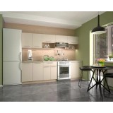 Mobila Bucatarie Fasty 260 cm, MDF Lucios, Corpuri 80cm, 60cm, 60cm, Masca Chiuveta