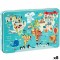 Puzzle Apli 48 x 32 cm Harta Lumii 24 Piese (8 Unități)