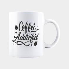 Cana alba personalizata COFFEE ADDICTED, INOVATIX&reg;. 330ml