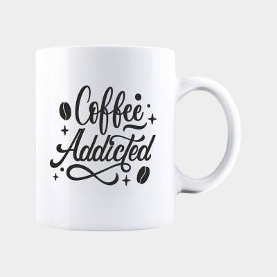 Cana alba personalizata COFFEE ADDICTED, INOVATIX&amp;reg;. 330ml foto