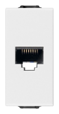 Priza internet RJ45 UTP CAT5 1M Vimar Neve alb 09338.9 foto
