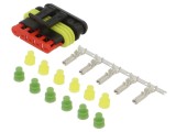 Conector TE Connectivity Superseal 1.5 5 pini 24VDC mufă mamă S-282089-1