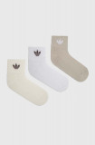 Adidas Originals șosete 3-pack culoarea bej IU2699