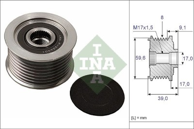 INA 535 0049 10 Sistem roata libera, generator foto