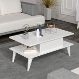 Masa cafea Melhus 90x45x40cm alb [en.casa] HausGarden Leisure