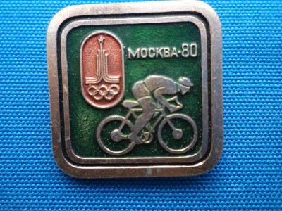 INSIGNA OLIMPIADA DE LA MOSCOVA 1980-CICLISM foto