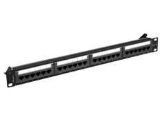 Patch Panel LANBERG 24 Porturi Cat 6a RJ45 Negru PPUA-1024-B