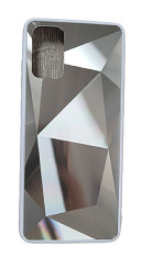 Husa silicon si acril cu textura diamant Samsung S20 Plus , S20+ , Argintiu foto