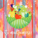 Felicitare - Love - Plicul verde - Iti multumesc | Ana-Maria Galeteanu Ilustrator