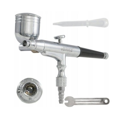 Pistol de vopsit pentru retus, aerograf, duza 0.33 mm, rezervor 7 ml, Verke foto