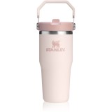 Stanley IceFlow&trade; Flip Straw 2.0 Tumbler sticlă termos din oțel inoxidabil Rose Quartz 410 ml