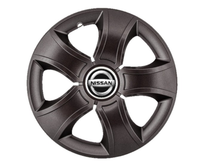 Set 4 capace roti Bis Negru R14 pentru gama auto Nissan
