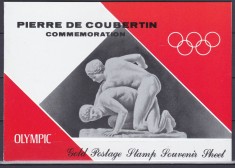 DB1 Olimpiade Ras al Khaima Pierre de Coubertain SS de Lux nr 28 din 1500 AU. MNH 4 poze