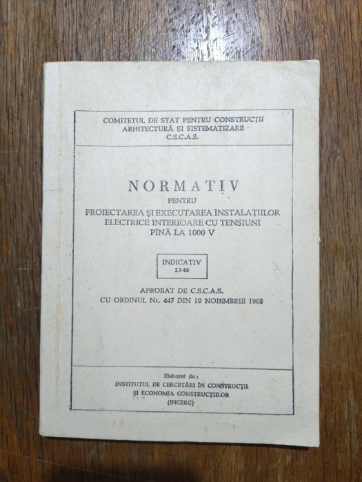 Normativ pentru proiectarea instalatiilor electrice interioare / R3P4F