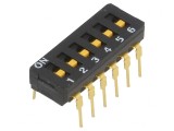 Comutator DIP-SWITCH 6 Sec&Aring;&pound;iuni ON-OFF 0.03A 30VDC