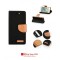 HUSA FLIP CARTE CANVAS APPLE IPHONE X NEGRU