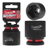 Cheie tubulara de impact in 6 puncte 3 / 4&quot;, 34 mm, Cr-Mo, Tvardy T00212-34