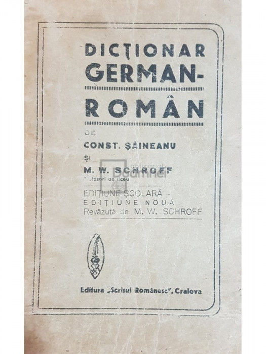 Const. Saineanu - Dictionar german-roman
