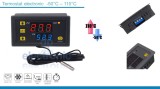 Termostat Electronic Digital 220V, -30~120&deg;C, Senzor NTC 2m, Releu 10A, Incalzire/Racire, Histerezis