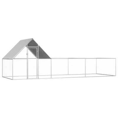 vidaXL Coteț pentru păsări, 6 x 2 x 2 m, oțel galvanizat foto