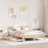 Cumpara ieftin Cadru de pat fără saltea, 140x190 cm, lemn masiv de pin