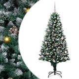 vidaXL Brad de Crăciun artificial Verde 150 cm PVC și Oțel și Plastic 3396253