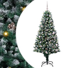 vidaXL Brad de Crăciun artificial Verde 150 cm PVC și Oțel și Plastic 3396253