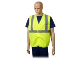 Vestă reflectorizantă XXXL galbenă cu fixare arici