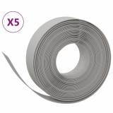 Cumpara ieftin Borduri de gradina, 5 buc, gri, 10 m 15 cm, polietilena