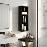 vidaXL Dulap de perete pentru baie Stejar Negru 20 x 16 x 62,5 cm 889304