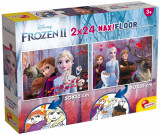 Cumpara ieftin Puzzle de podea, Lisciani, Disney Frozen, Maxi, 2 x 24 piese