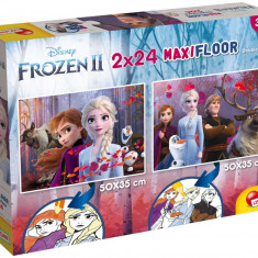 Puzzle de podea, Lisciani, Disney Frozen, Maxi, 2 x 24 piese