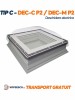 Fereastra cu cupola Tip C pentru acoperis terasa, Fakro model DEC-C P2 / DEC-M P2, cu deschidere electrica
