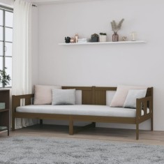 vidaXL Pat de zi, maro miere, 90x190 cm, lemn masiv de pin 820280