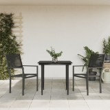 Gossi set mobilier de gradina, 3 piese, negru, textilena si otel