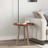 vidaXL Placă de masă Maro &icirc;nchis &Oslash; 50 x 2.5 cm Lemn de stejar masiv