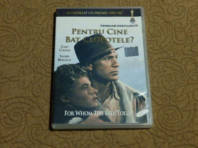 DVD film artistic istoric de aventuri PENTRU CINE BAT CLOPOTELE/film de colectie