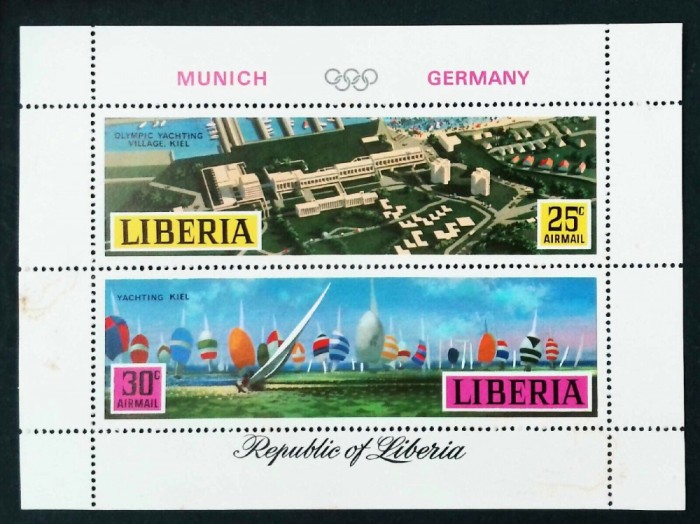 LIBERIA, SPORT MUNICH - COLIȚĂ NEȘTAMPILATĂ (APROAPE NOU)
