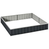 Outsunny Pat Modular Suprainălțat pentru Legume, Structură din Oțel Zincat, Ideal pentru Plante și Ierburi, 258x90x30 cm, Gri Inchis | Aosom Romania